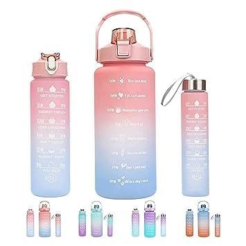 3 Pack Motivational Water Bottles Set